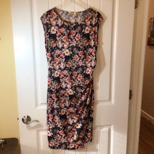 Women's Verse sleeveless mock wrap knit dress, size L